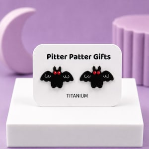 Mothman Earrings, Cryptid Earrings, Unique Earrings, Trendy Jewelry, Witchy Spooky Earrings