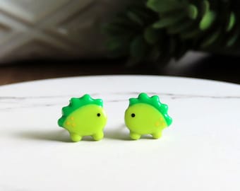 DAINTY Dinosaur Dino Earrings | Titanium Studs | Kawaii | Animal Jewelry Earrings | Hypoallergenic Posts