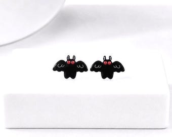 Mothman Earrings, Cryptid Earrings, Unique Earrings, Trendy Jewelry, Witchy Spooky Earrings