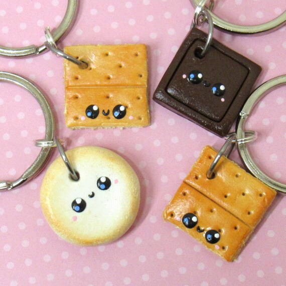 Four Friend Keychains Best Friend Keychains Friendship Etsy