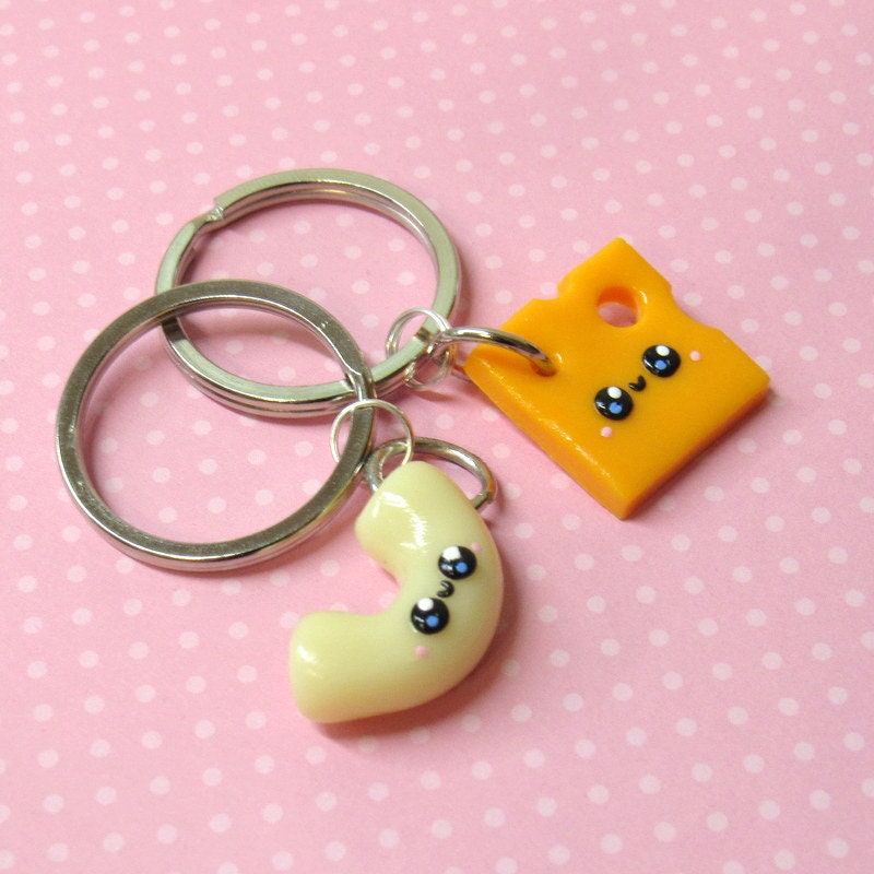 Mac and Cheese Keychains, Friendship Keychains, Best Friend Keychains…