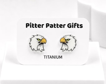 Eagle Mascot Earrings, Go Eagles, Game Day Sports Earrings, School Spirit
