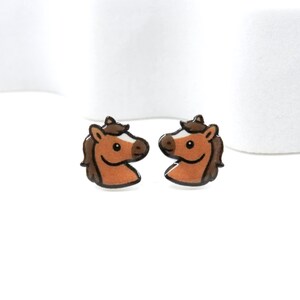 Horse Earrings · Cute Pony Earrings · Farm Animal Jewelry · Gift for Horse Lover · Equestrian Earrings · Pony Studs · Animal Lover Gift