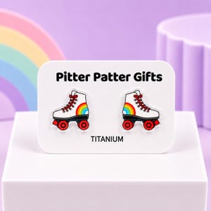 Roller Skate Earrings • Skate Party Jewelry • Retro Rollerskates • 80s Party  • Roller Derby Earrings • Derby Girls Gift •