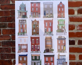 Puzzle Les hauteurs de Philadelphie, puzzle Philadelphie, maison de Philadelphie, oeuvre d'art de Philadelphie, puzzle Philadelphie Stoop, puzzle 500 pièces, cadeau puzzle Philly