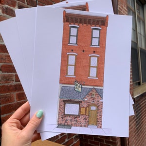 Khyber Pass Pub Philadelphia Art, 8x10 Philly Print, Old City Philly Bar, Old City Philly Drawing, Philly Bar, Historic Philly Bar, Bar Art