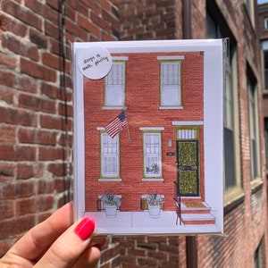 Stoops of South Philly Greeting Card Set, South Philly Cards, Philadelphia Art, South Philly Art, Blank Philadelphia Note Cards, South Silly image 2