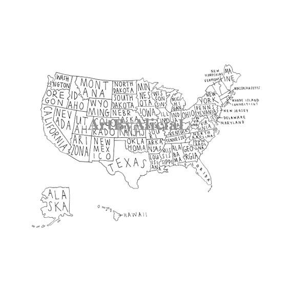 printable digital bullet journal map insert handmade usa etsy