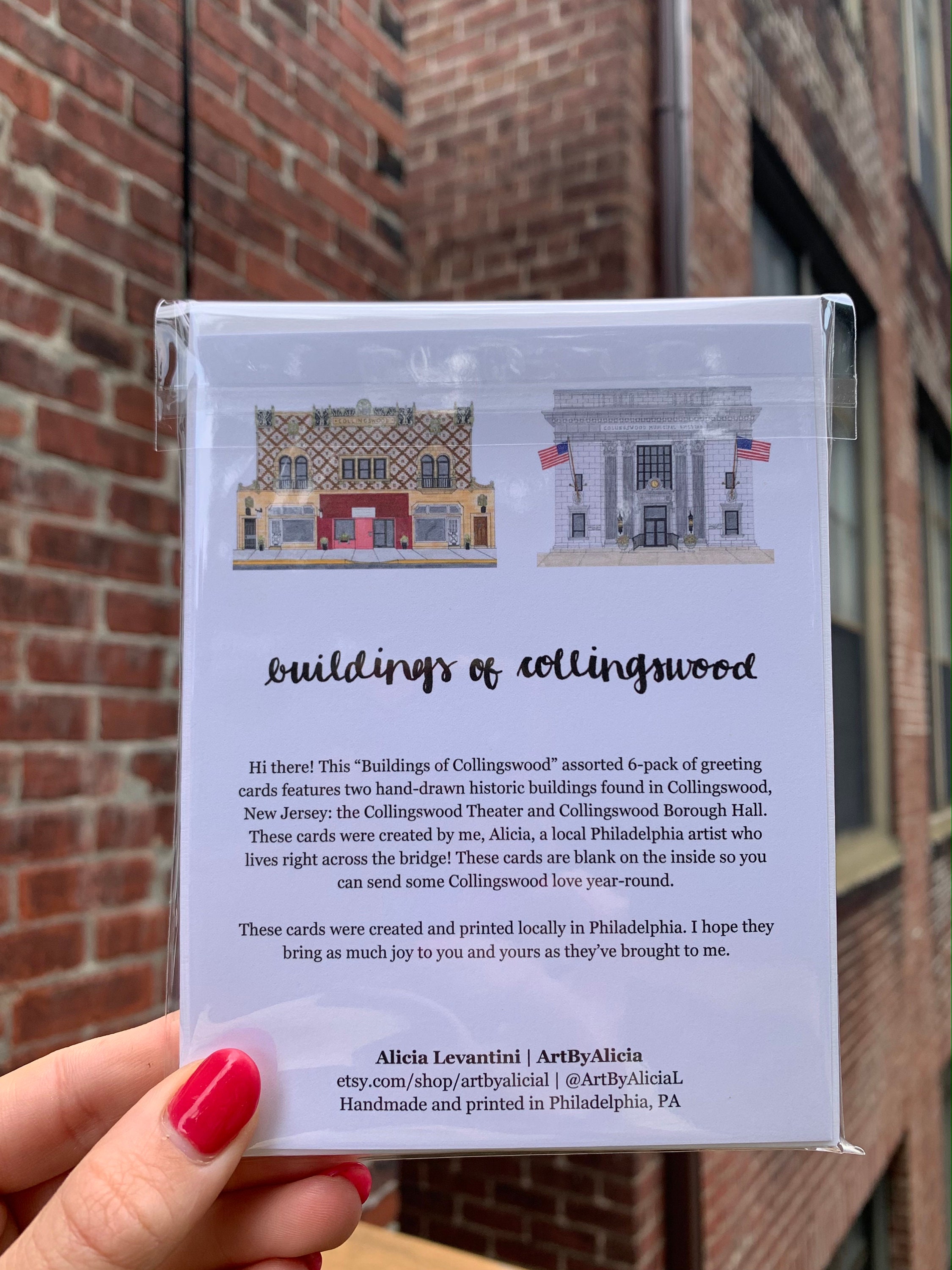 Buildings of Collingswood Greeting Card Set, Collingswood Cards ...