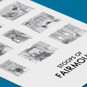 Stoops of Fairmount Posters, 11x17 Fairmount Poster, Fairmount Philadelphia Poster, Philadelphia Art, Fairmount Art, Philly Lover Gift, Art image 3