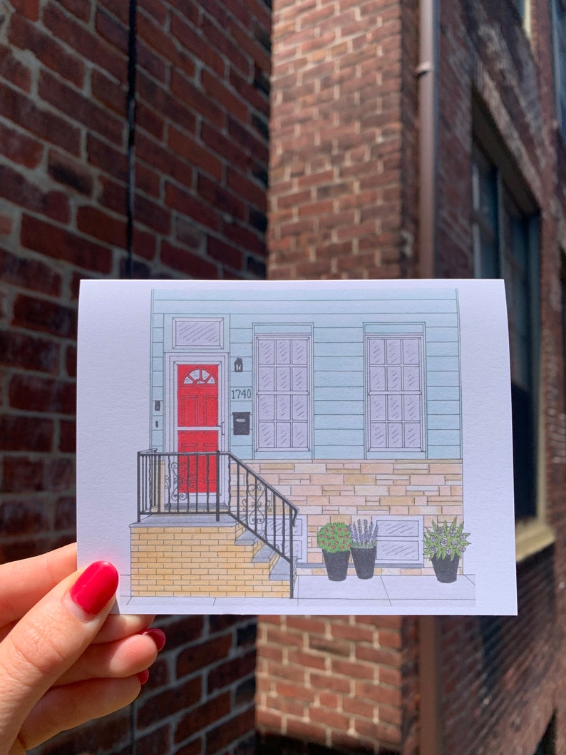 Stoops of South Philly Greeting Card Set, South Philly Cards, Philadelphia Art, South Philly Art, Blank Philadelphia Note Cards, South Silly image 9