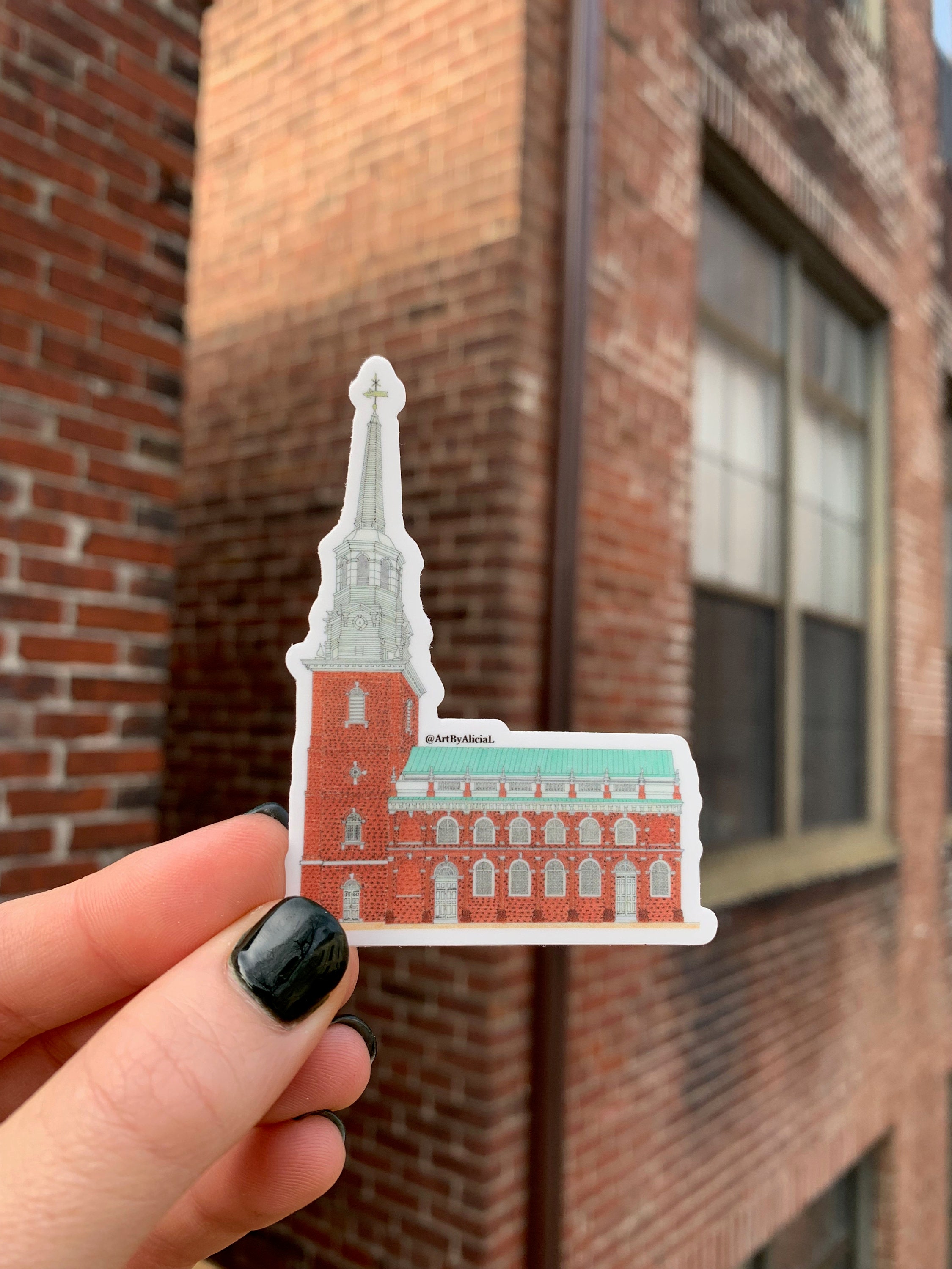 Christ Church Philadelphia Sticker, Old City Philly, Waterproof Die Cut ...
