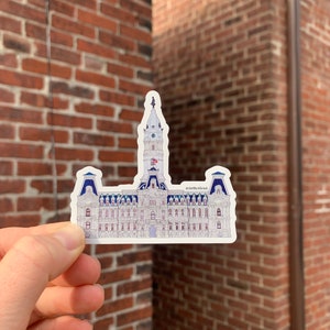 Philadelphia City Hall Magnet, Philly City Hall, Die Cut Magnet, Philly Magnet, Dilworth Park Magnet, Philly Museum, Architectural Magnet