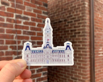 Philadelphia City Hall Magnet, Philly City Hall, Die Cut Magnet, Philly Magnet, Dilworth Park Magnet, Philly Museum, Architectural Magnet