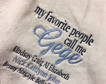 Grandparent gift, personalized, Personalized gift, Personalized blanket, gift for grandparent