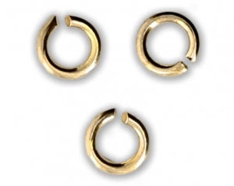 Open ring 5 x 1 mm gold plated