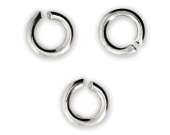 anneau rond ouvert 5 x 1 mm placage argent