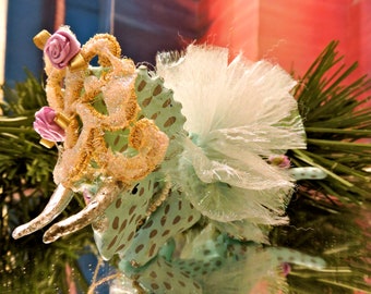 Flower Ballerina Dino Ornament