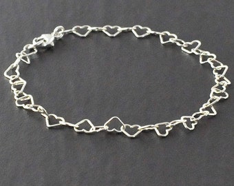 Herz Armband 925 Sterling Silber