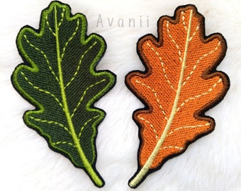 Oak Leaf - Embroidered Iron-on Patch