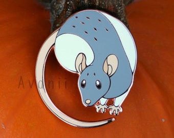 Round Grey Rat - hard enamel pin - Little Companion series (new version)