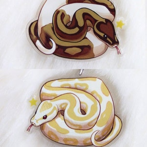 Stellar Pets: Snake / Ball Python - Acrylic Charm Keychain 2 inch Double Sided