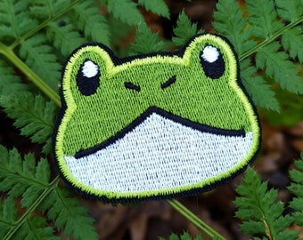 Cute Frog - Embroidered Iron-on Patch