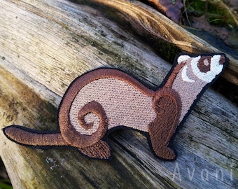 Sable Ferret - Embroidered Iron-on Patch