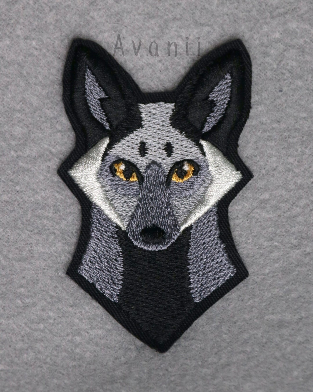 Silver Fox Embroidered Iron-on Patch - Etsy