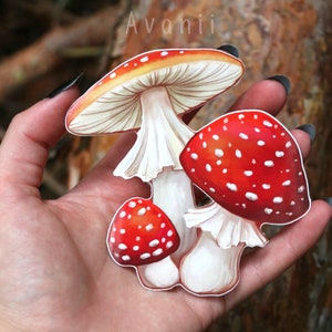 Amanita Mushrooms - Large Vinyl Sticker