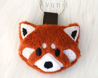 Plush Keychain: Red Panda, Lesser Panda Raccoon Soft Charm