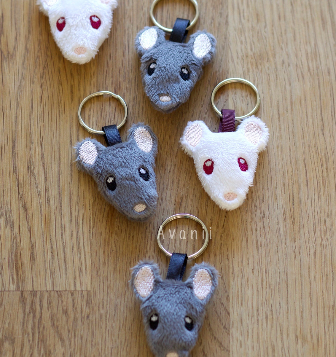 Rat or Mouse Plush Keychain / Soft Charm - Etsy