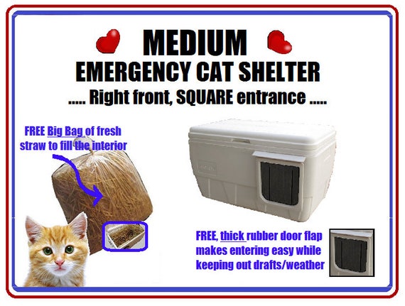 Ark Workshop Medium Insulated Outdoor Cat House Emergency Etsy