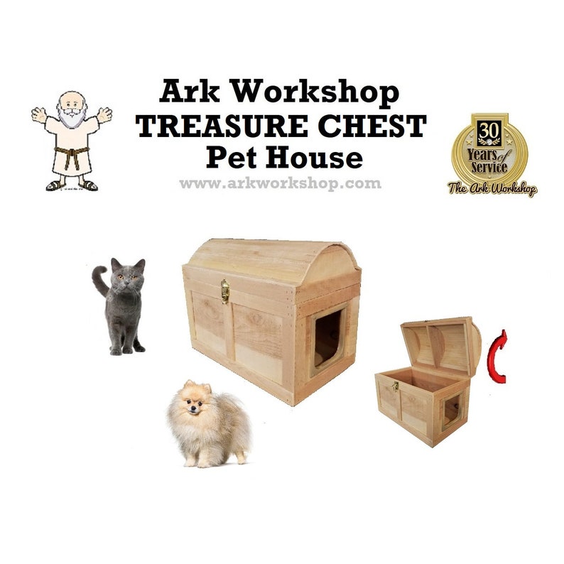 Ark TREASURE CHEST Pet House for Cats or Other Small Etsy