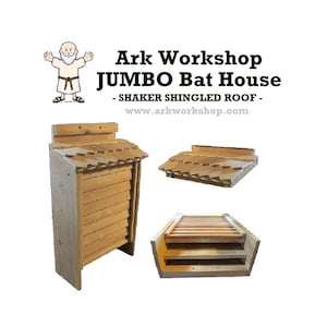 Jumbo Cedar Bat House: Shingled Roof, Natural Insect Control -SHAKER SHINGLES
