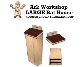 Large Cedar Bat House: Shingled Roof, Natural Insect Control - AUTUMN BROWN
