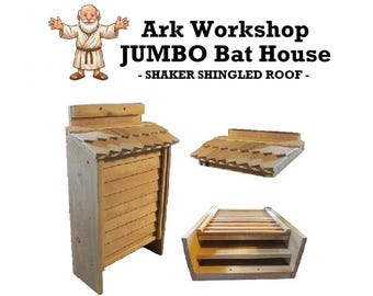 Jumbo Cedar Bat House: Shingled Roof, Natural Insect Control -SHAKER SHINGLES