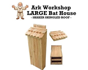Large Cedar Bat House: Shingled Roof, Natural Insect Control - SHAKER SHINGLES