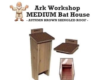 Shingled Cedar Bat House: Medium Size, Natural Insect Control - AUTUMN BROWN