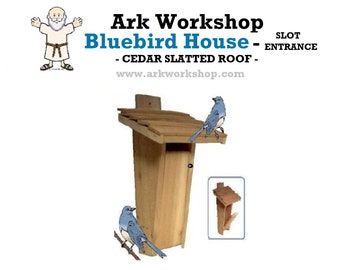 Ark Workshop Slot Entrance Cedar BLUEBIRD HOUSE box: It works! see pics. NEW