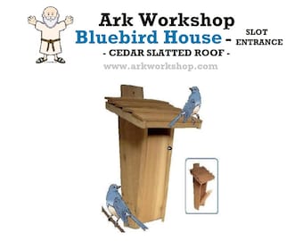 Ark Workshop Slot Entrance Cedar BLUEBIRD HOUSE box: It works! see pics. NEW