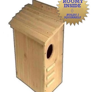 Ark Workshop Squirrel House cedar shelter box home with RIGHT SIDE entrance
