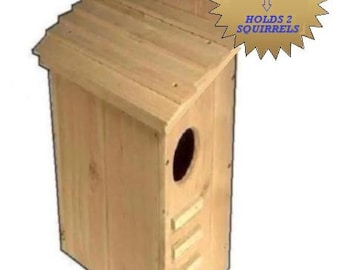 Ark Workshop Squirrel House cedar shelter box home with RIGHT SIDE entrance