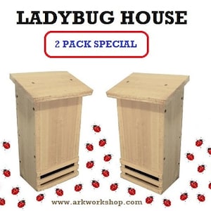 Cedar Ladybug House 2 PACK: Garden Insect Shelter