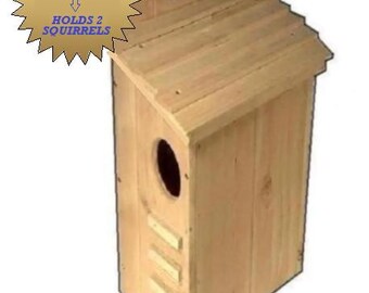 Ark Workshop Squirrel House cedar shelter box home with LEFT SIDE entrance
