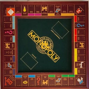Juego de mesa Monopoly Edición Coleccionista Franklin Mint Madera Caoba Vidrio imagen 1