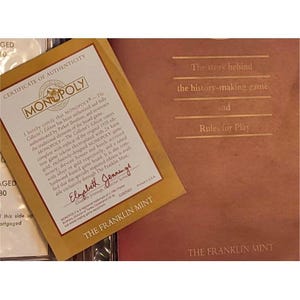 Juego de mesa Monopoly Edición Coleccionista Franklin Mint Madera Caoba Vidrio imagen 14