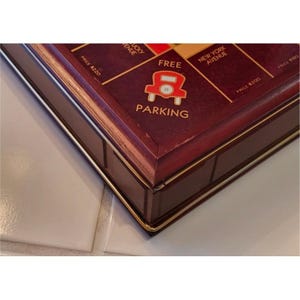 Juego de mesa Monopoly Edición Coleccionista Franklin Mint Madera Caoba Vidrio imagen 4
