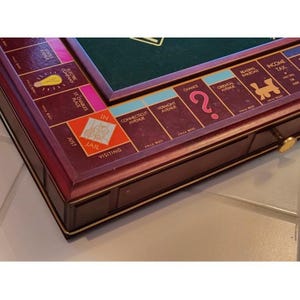 Juego de mesa Monopoly Edición Coleccionista Franklin Mint Madera Caoba Vidrio imagen 2