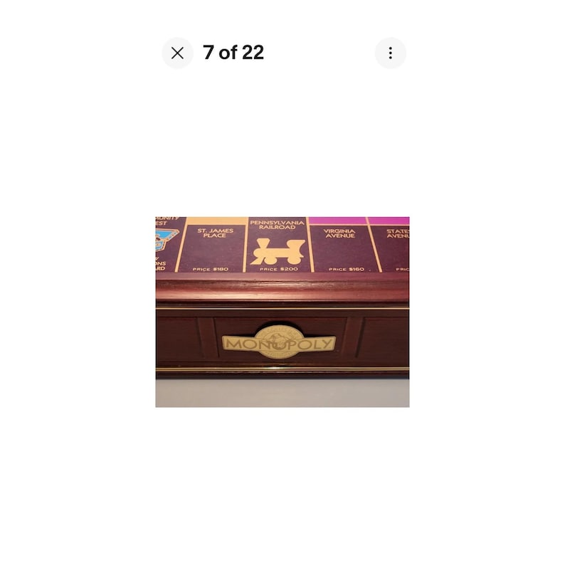 Juego de mesa Monopoly Edición Coleccionista Franklin Mint Madera Caoba Vidrio imagen 8